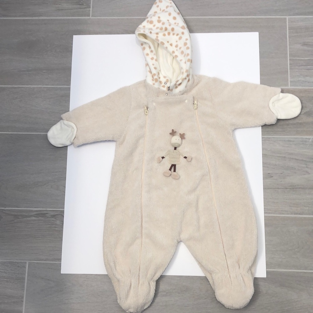 Vintage Babymini by Catimini Cream Warm Footie NWOT